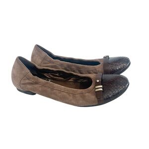 AGL Attilio Giusti Leombruni Suede Leather Ballet Flats Women’s 37.5 US 6.5